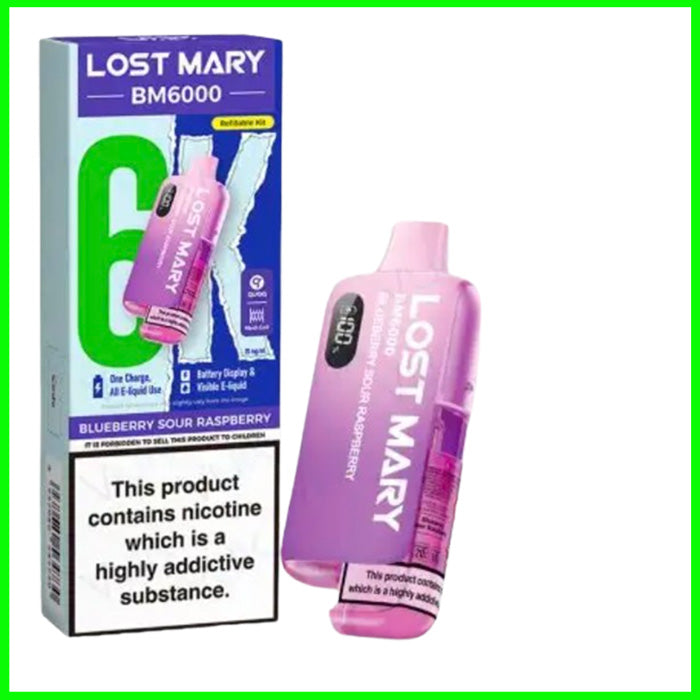 Blueberry Sour Raspberry Lost Mary BM6000 Pod Kit