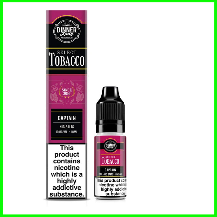 Dinner Lady Tobacco Nic Salts Captain
