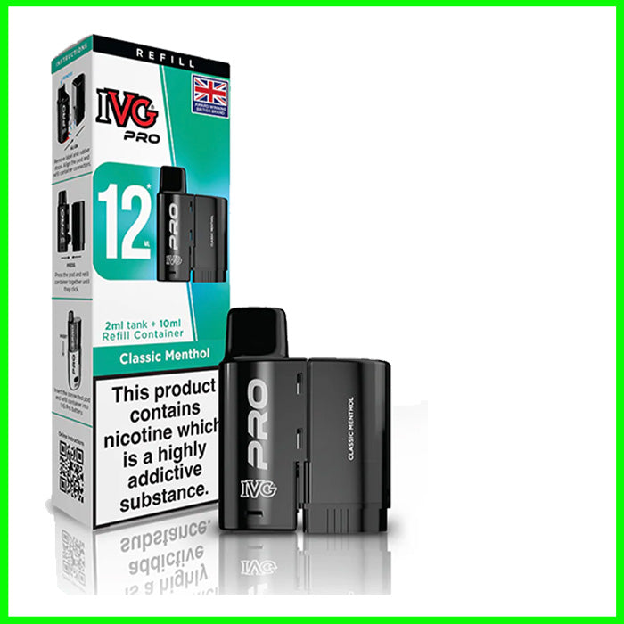 IVG PRO 12 Refill Classic Menthol  Vapourz Superstore