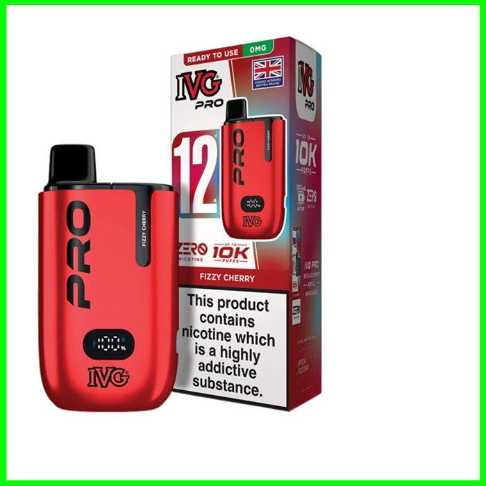 Fizzy Cherry IVG Pro 12 Prefilled Pod Kit Zero Nicotine