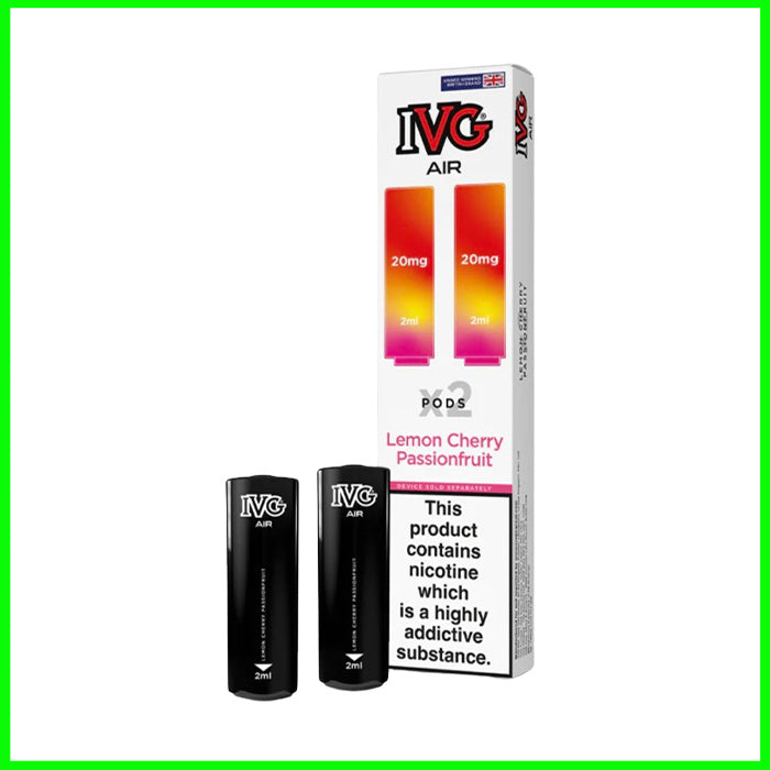 hayati pro max plus vape Lemon Cherry Passionfruit IVG Air Replacement Pods – Vapourz Superstore