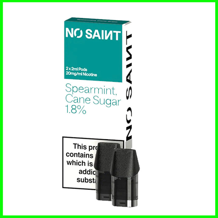 Spearmint Cane Sugar No Saints Prefilled Pods
