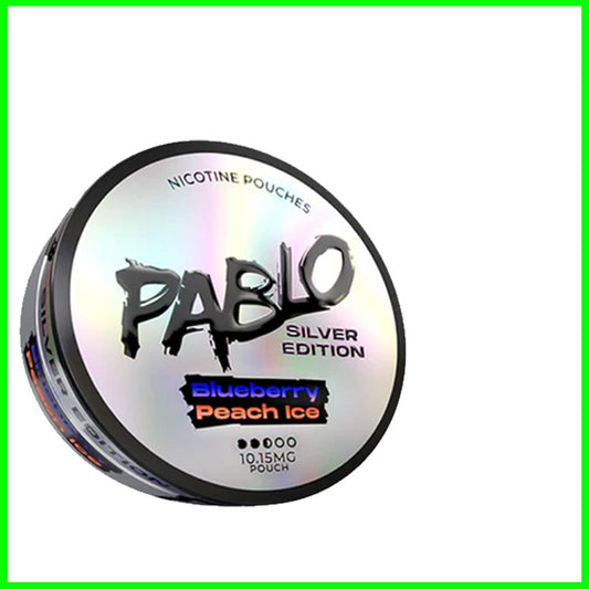 Pablo Silver Edition Nicotine Pouches 10MG - Blueberry Peach Ice