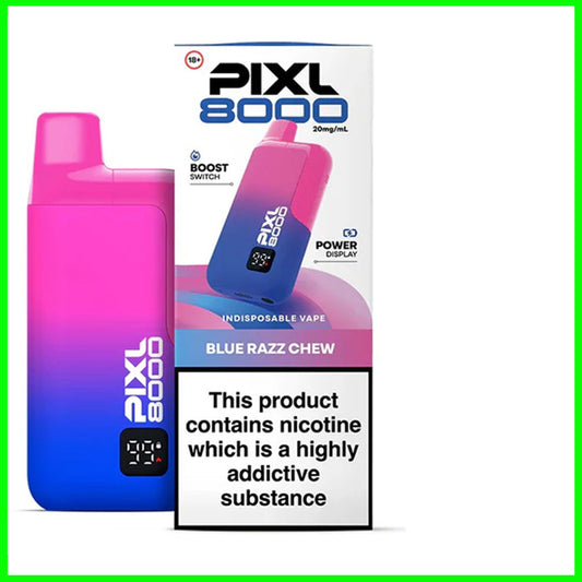 Blue Razz Chew Pixl 8000 Pod Kit