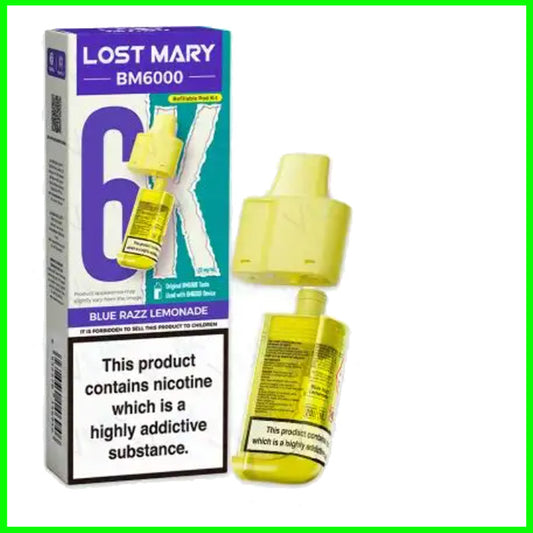 Blue Razz Lemonade Lost Mary BM6000 Refill Pod