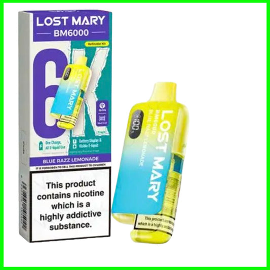 Blue Razz Lemonade Lost Mary BM6000 Pod Kit