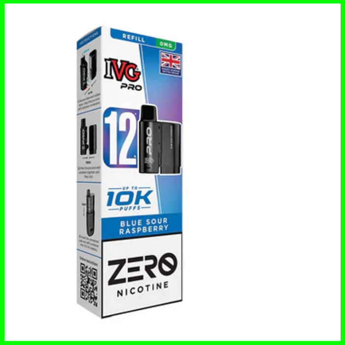 Blue Sour Raspberry IVG Pro Pod Nicotine Free