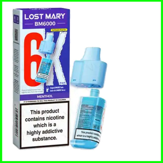 Menthol Lost Mary BM6000 Refill Pod