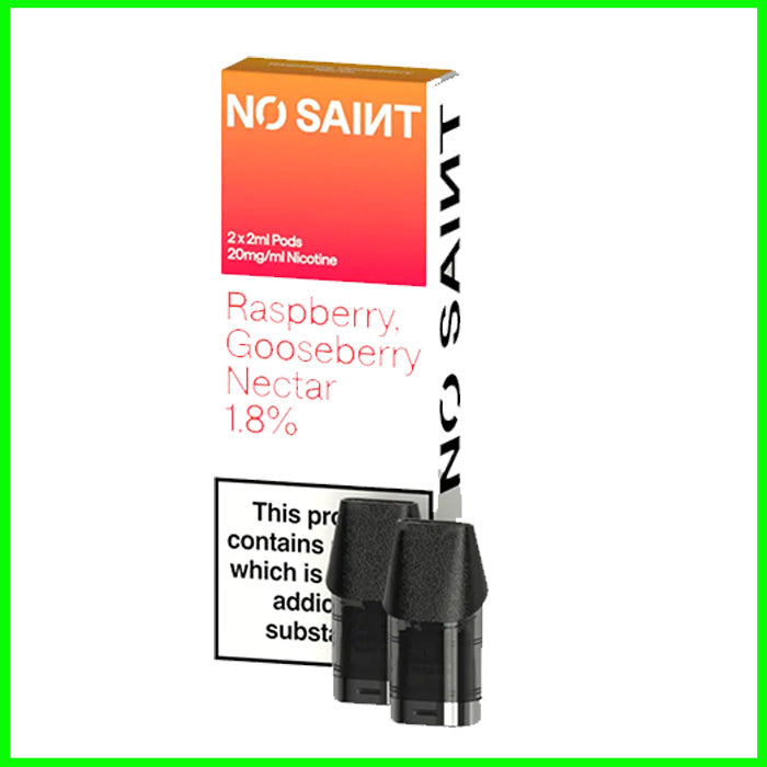 Raspberry Gooseberry No Saints Prefilled Pods