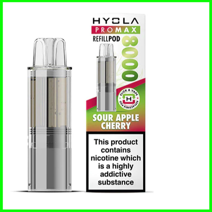 Sour Apple Cherry Hyola Pro Max 8000 Refill Pod