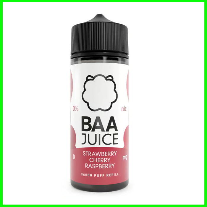 Strawberry Cherry Raspberry Baa Juice 100ml Short Fill