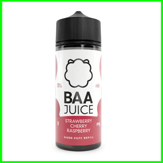 Strawberry Cherry Raspberry Baa Juice 100ml Short Fill