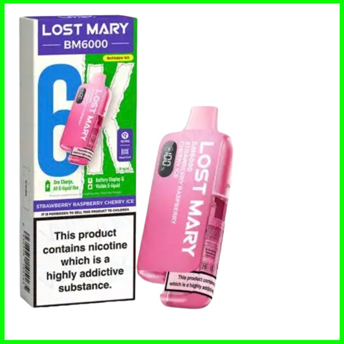 Strawberry Raspberry Cherry Lost Mary BM6000 Pod Kit