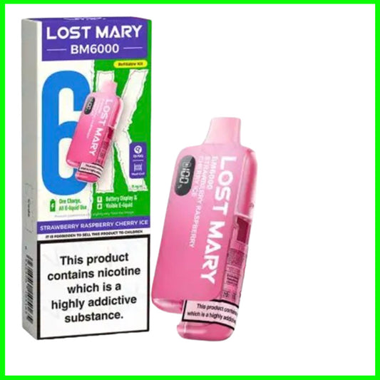 Strawberry Raspberry Cherry Lost Mary BM6000 Pod Kit